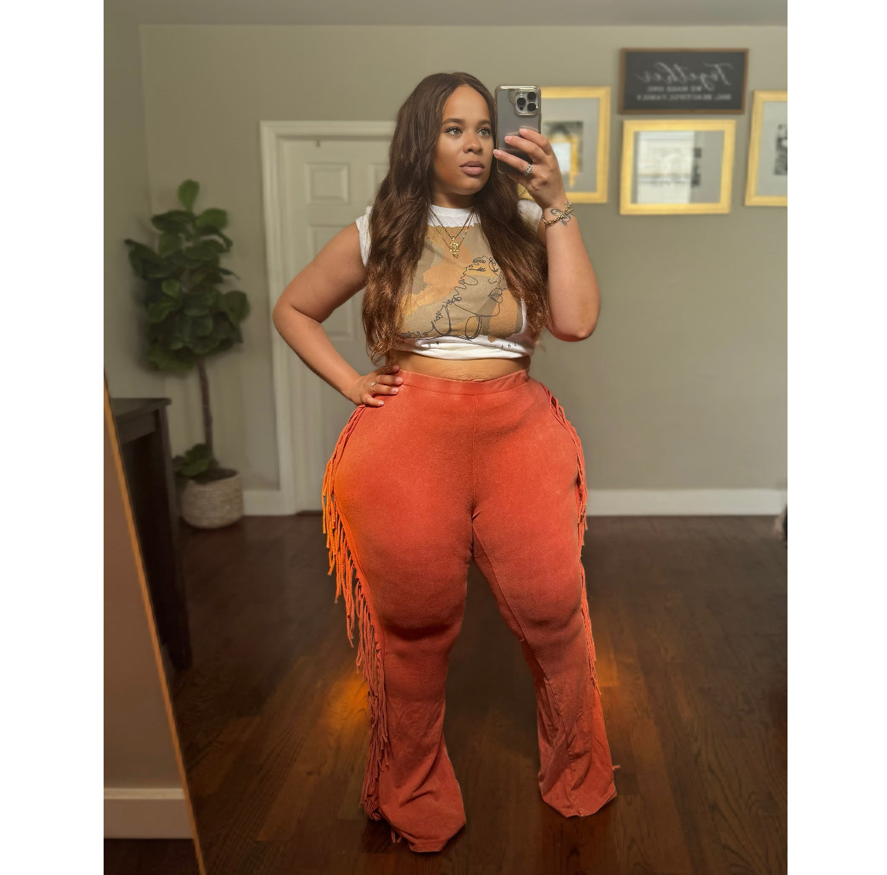 Western Bae’ Pants (Rust)