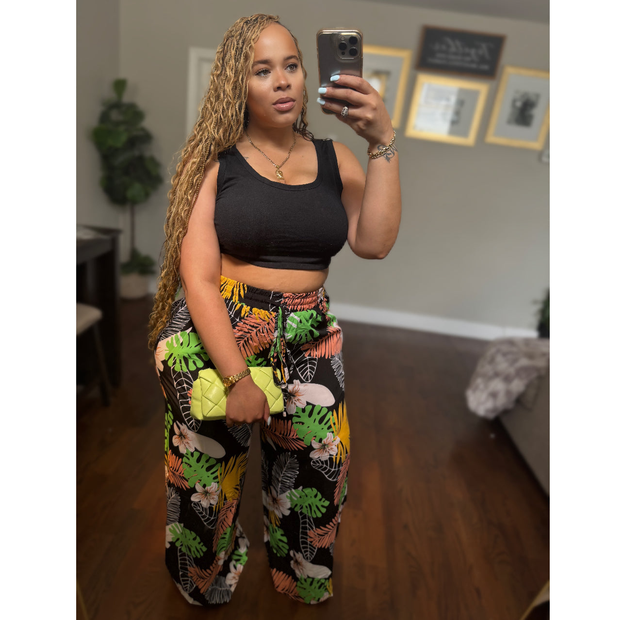 Tropical Palms Palazzo Pants