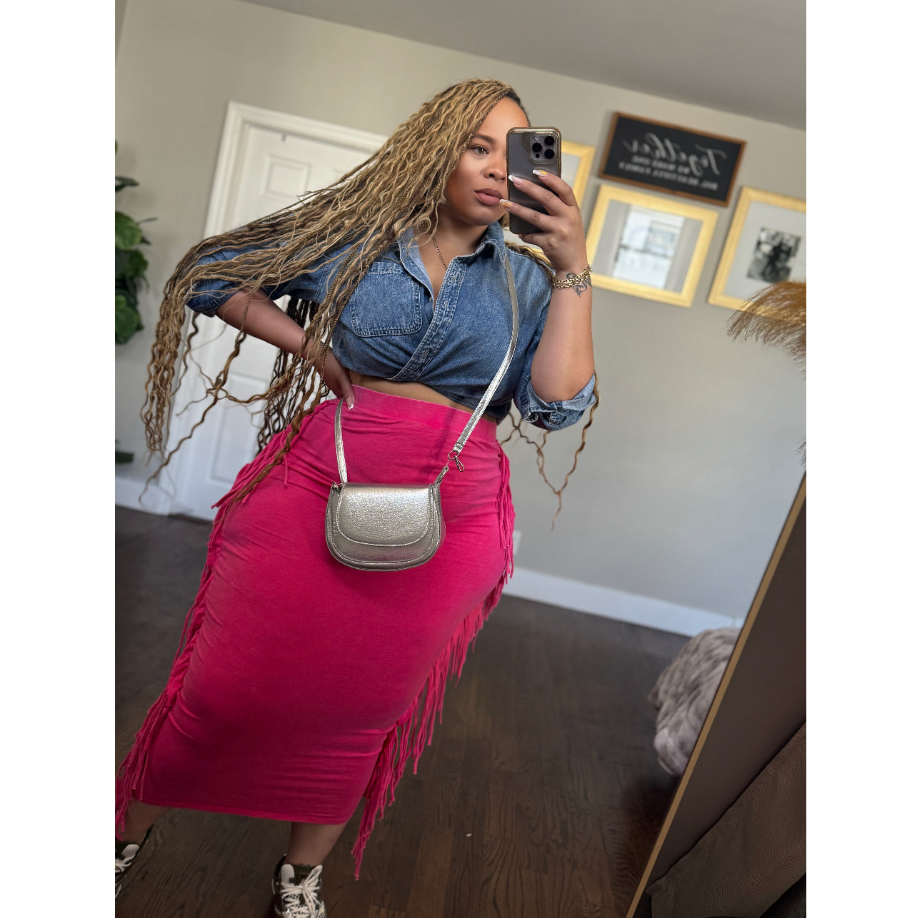 Love Bomb’ Fringe Skirt