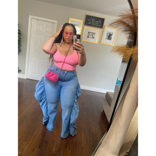 Butterfly’ Ruffle Jeans